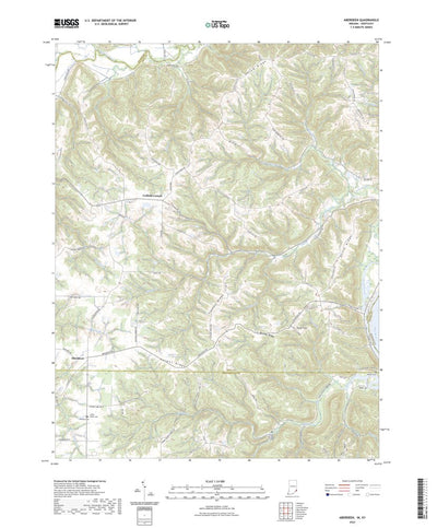 United States Geological Survey Aberdeen, IN (2022, 24000-Scale) digital map