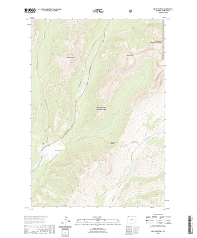 United States Geological Survey Abiathar Peak, WY (2021, 24000-Scale) digital map
