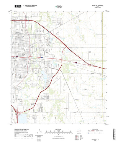 United States Geological Survey Abilene East, TX (2022, 24000-Scale) digital map