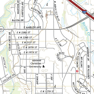 United States Geological Survey Abilene East, TX (2022, 24000-Scale) digital map