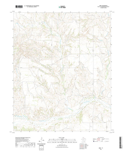 United States Geological Survey Abra, TX (2022, 24000-Scale) digital map