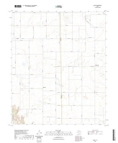 United States Geological Survey Acuff, TX (2022, 24000-Scale) digital map