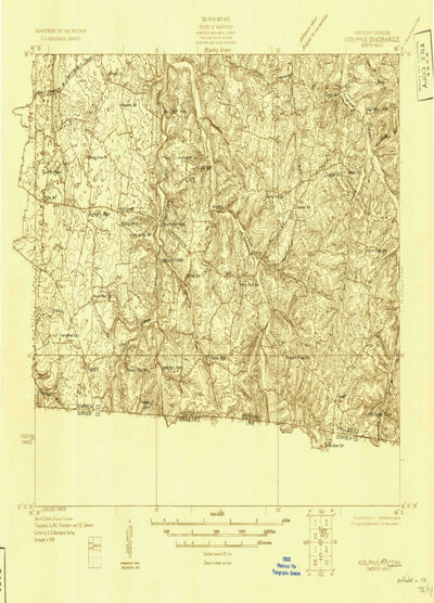 United States Geological Survey Adolphus, KY-TN (1928, 48000-Scale) digital map
