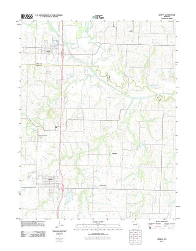United States Geological Survey Adrian, MO (2011, 24000-Scale) digital map