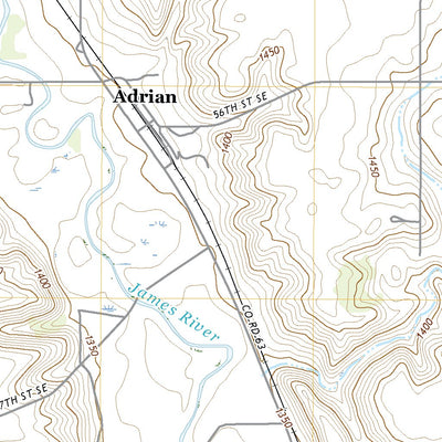 United States Geological Survey Adrian, ND (2020, 24000-Scale) digital map