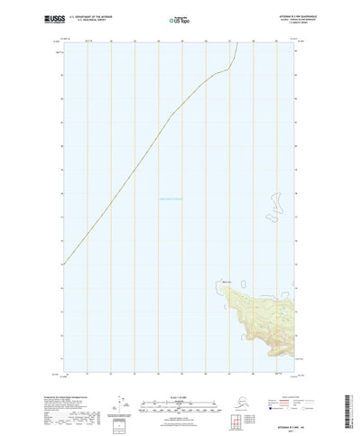United States Geological Survey Afognak B-3 NW, AK (2021, 25000-Scale) digital map