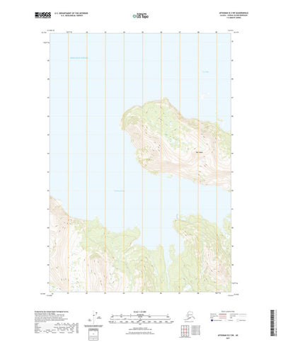 United States Geological Survey Afognak B-3 SW, AK (2021, 25000-Scale) digital map