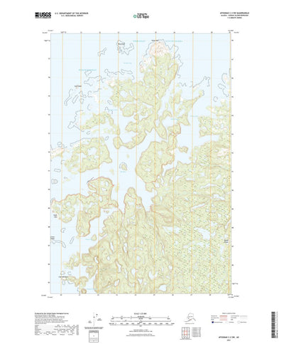 United States Geological Survey Afognak C-2 SW, AK (2021, 25000-Scale) digital map