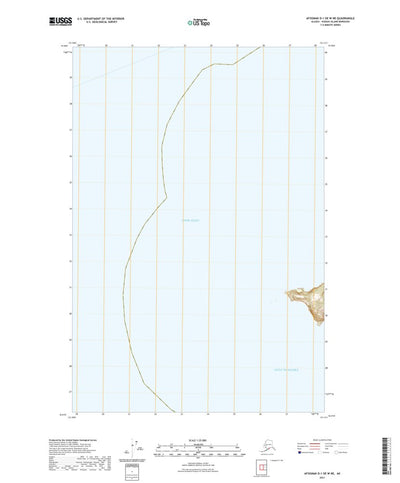 United States Geological Survey Afognak D-1 OE W NE, AK (2021, 25000-Scale) digital map