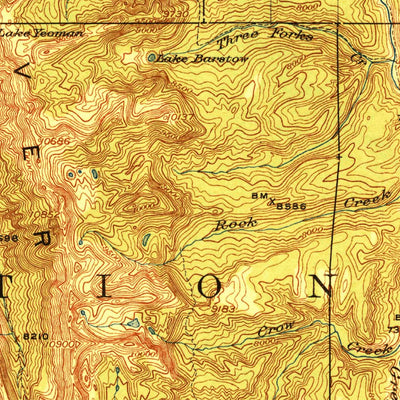 United States Geological Survey Afton, WY (1921, 125000-Scale) digital map