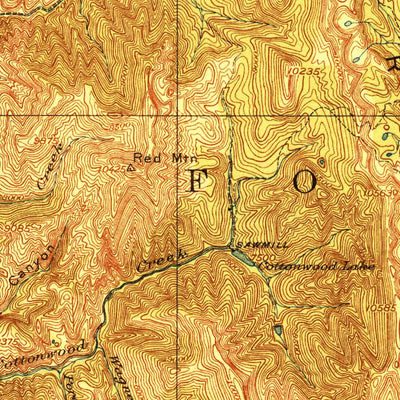 United States Geological Survey Afton, WY (1921, 125000-Scale) digital map