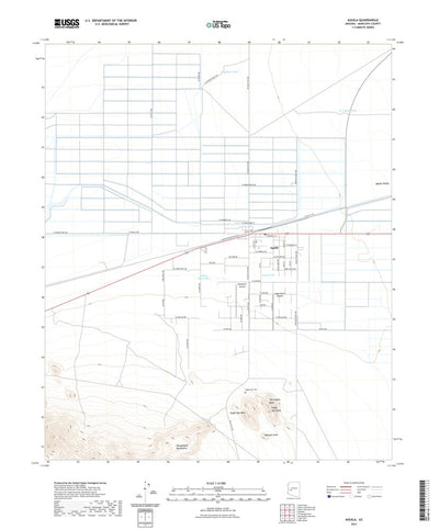 United States Geological Survey Aguila, AZ (2021, 24000-Scale) digital map