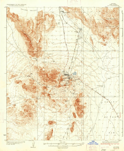 United States Geological Survey Ajo, AZ (1934, 62500-Scale) digital map