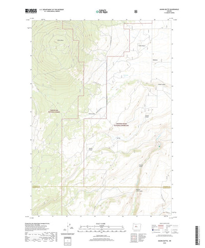 United States Geological Survey Akawa Butte, OR (2020, 24000-Scale) digital map
