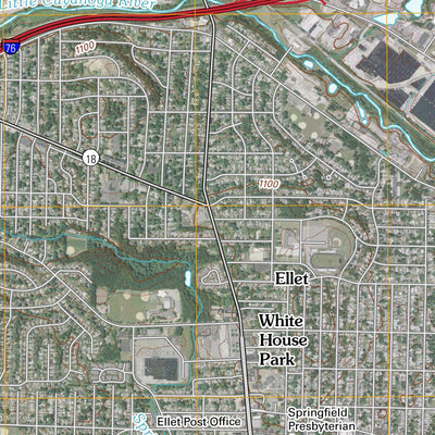 United States Geological Survey Akron East, OH (2010, 24000-Scale) digital map