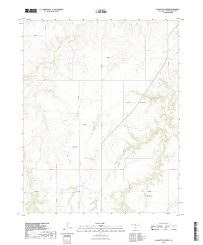 United States Geological Survey Alabaster Caverns, OK (2022, 24000-Scale) digital map