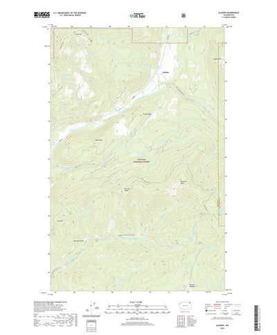 United States Geological Survey Aladdin, WA (2020, 24000-Scale) digital map
