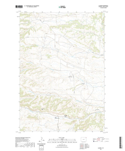 United States Geological Survey Aladdin, WY (2021, 24000-Scale) digital map