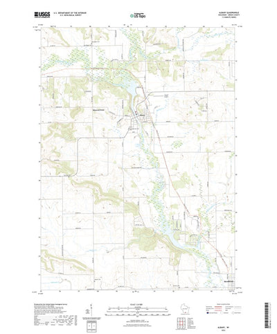 United States Geological Survey Albany, WI (2022, 24000-Scale) digital map