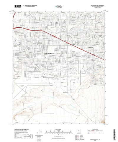 United States Geological Survey Albuquerque East, NM (2020, 24000-Scale) digital map