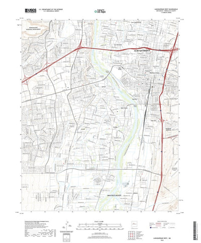 United States Geological Survey Albuquerque West, NM (2020, 24000-Scale) digital map