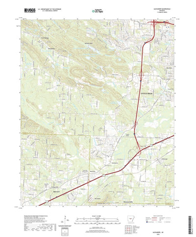 United States Geological Survey Alexander, AR (2020, 24000-Scale) digital map