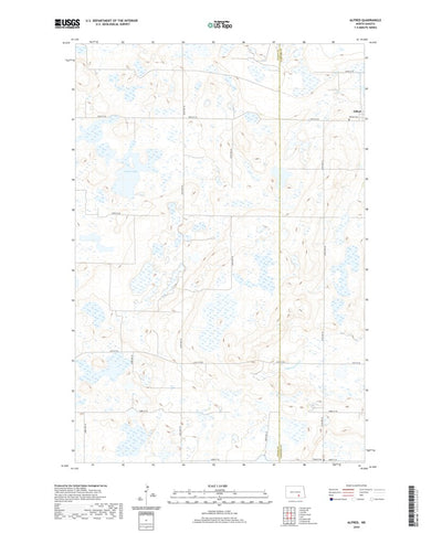 United States Geological Survey Alfred, ND (2020, 24000-Scale) digital map