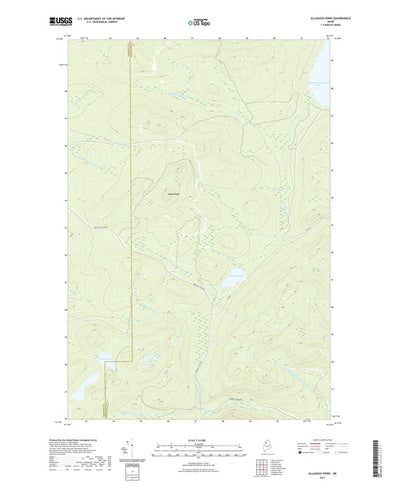 United States Geological Survey Allagash Pond, ME (2021, 24000-Scale) digital map