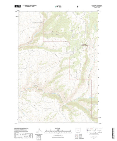 United States Geological Survey Allen Draw, WY (2021, 24000-Scale) digital map