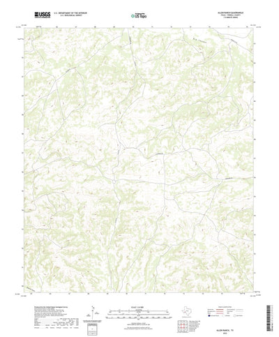 United States Geological Survey Allen Ranch, TX (2022, 24000-Scale) digital map