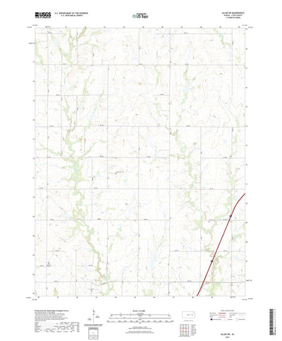 United States Geological Survey Allen SW, KS (2022, 24000-Scale) digital map