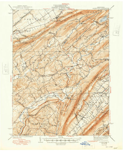United States Geological Survey Allensville, PA (1938, 62500-Scale) digital map
