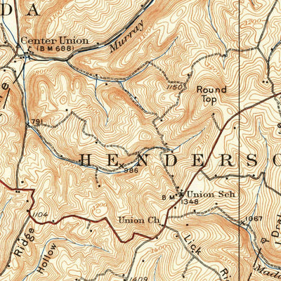United States Geological Survey Allensville, PA (1938, 62500-Scale) digital map