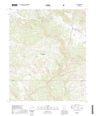 United States Geological Survey Alpine, AZ (2021, 24000-Scale) digital map