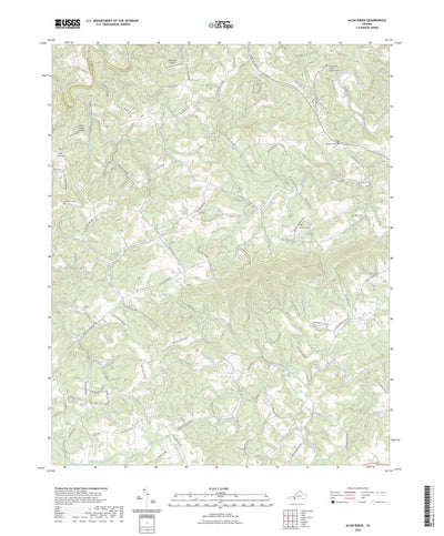 United States Geological Survey Alum Ridge, VA (2022, 24000-Scale) digital map