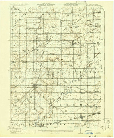 United States Geological Survey Alvordton, OH-MI (1913, 62500-Scale) digital map