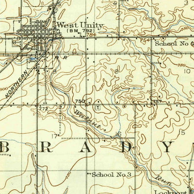 United States Geological Survey Alvordton, OH-MI (1913, 62500-Scale) digital map