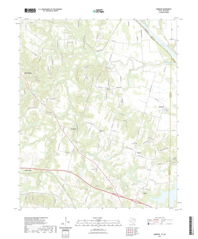 United States Geological Survey Ambrose, TX (2022, 24000-Scale) digital map