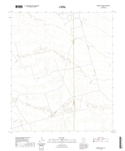 United States Geological Survey Amburgey Ranch, TX (2022, 24000-Scale) digital map