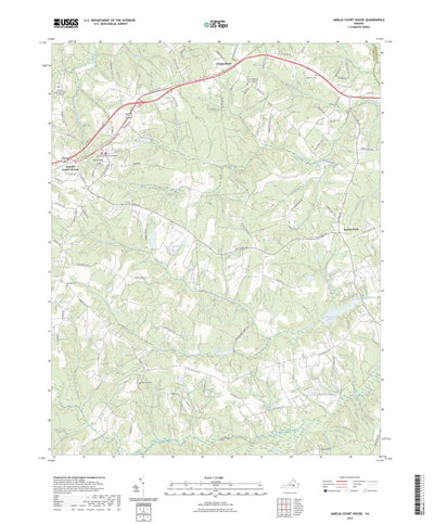 United States Geological Survey Amelia Court House, VA (2022, 24000-Scale) digital map
