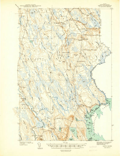 United States Geological Survey Amity, ME (1940, 62500-Scale) digital map