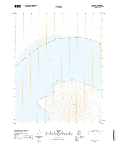 United States Geological Survey Amukta D-1 NE, AK (2021, 25000-Scale) digital map