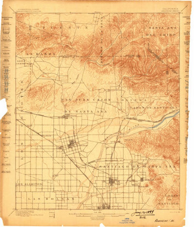 United States Geological Survey Anaheim, CA (1898, 62500-Scale) digital map