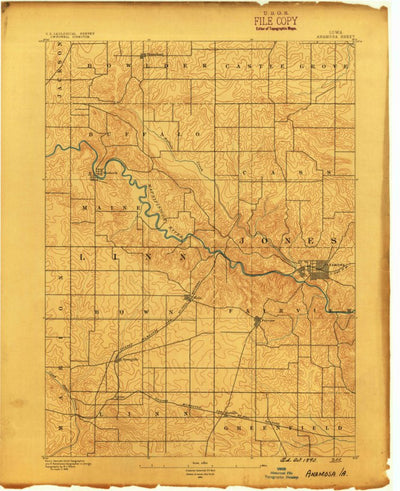 United States Geological Survey Anamosa, IA (1890, 62500-Scale) digital map