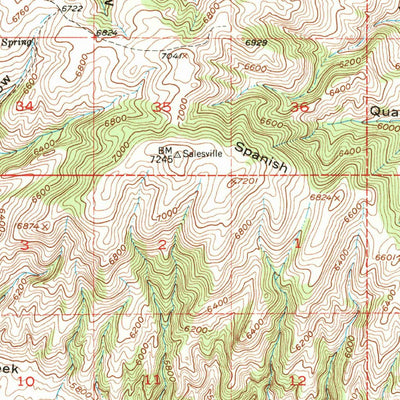 United States Geological Survey Anceney, MT (1949, 62500-Scale) digital map