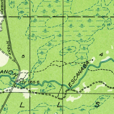 United States Geological Survey Anderson Lake, MI (1932, 31680-Scale) digital map