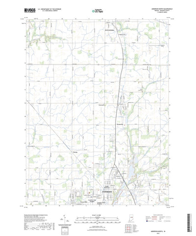 United States Geological Survey Anderson North, IN (2022, 24000-Scale) digital map