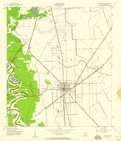 United States Geological Survey Angleton, TX (1943, 24000-Scale) digital map