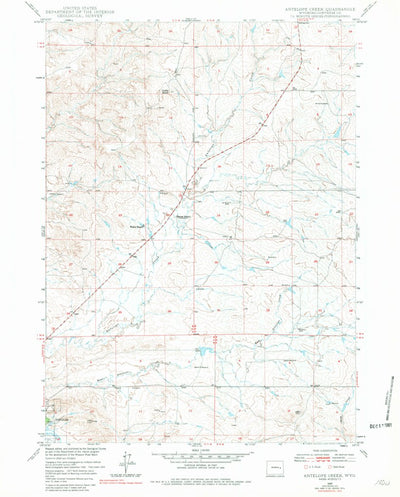 United States Geological Survey Antelope Creek, WY (1949, 24000-Scale) digital map