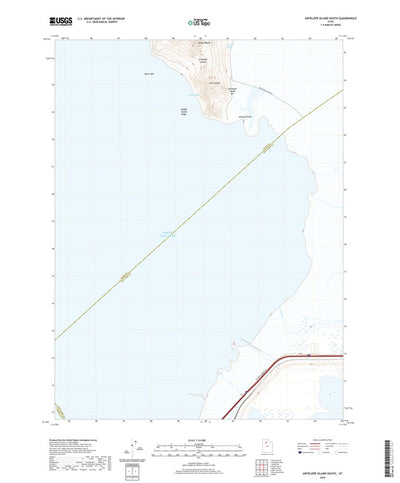 United States Geological Survey Antelope Island South, UT (2020, 24000-Scale) digital map